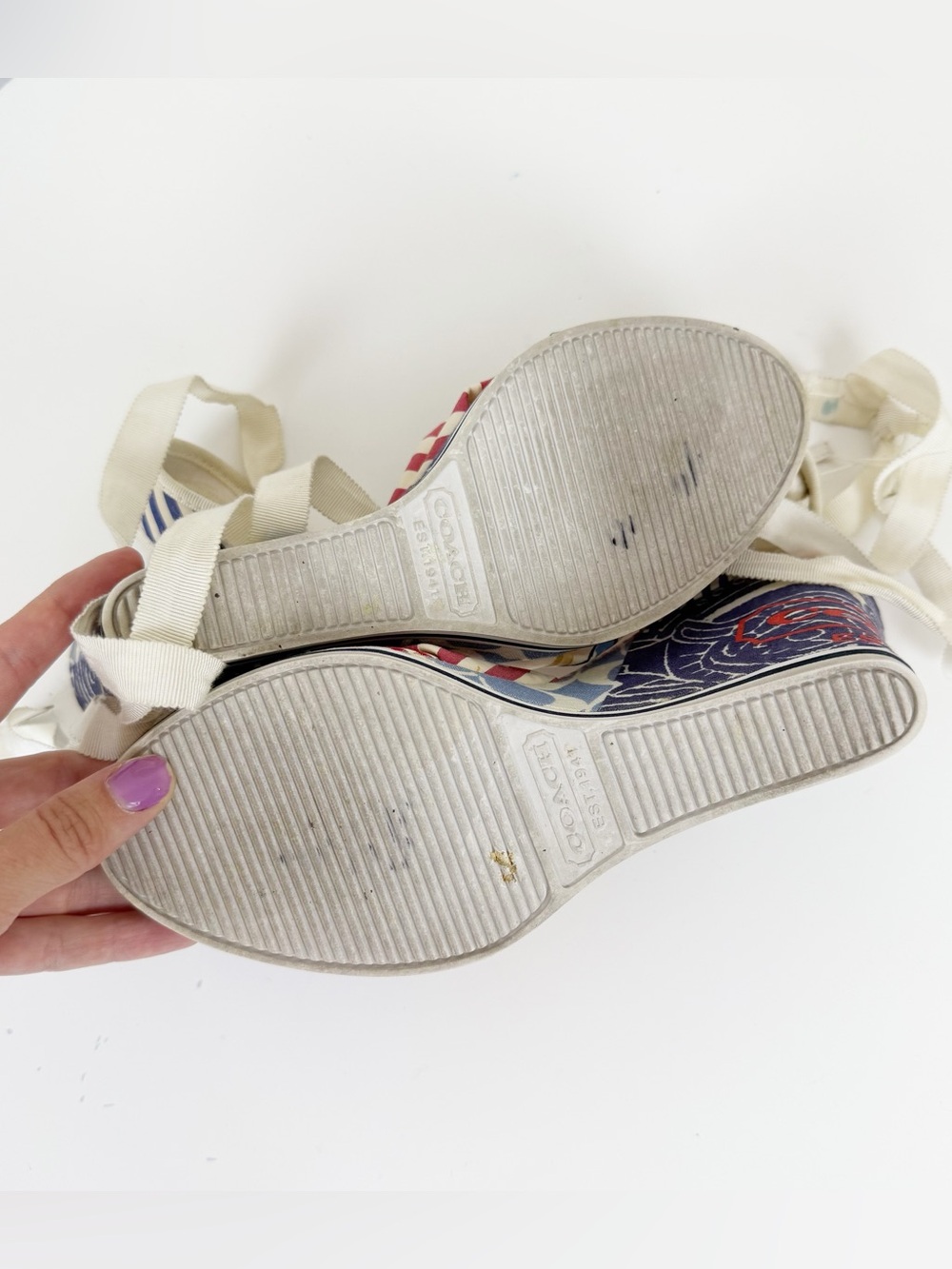 Coach Tammie Patchwork Wedges - Picture 9 of 12